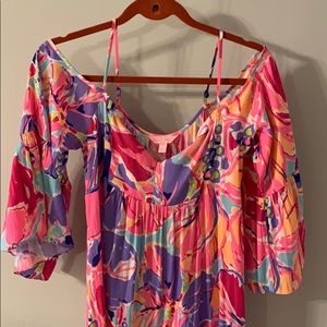 Lily Pulitzer cold shoulder dress